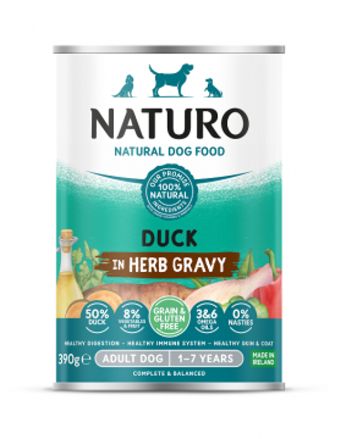 Naturo uGI TROFI SKuLOu Grain Free me Papia, Laxanika kai Frouta 390gr
